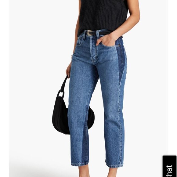 Victoria Beckham Denim - Victoria Victoria Beckham Mid-Rise Straight Leg Jeans EU 30 Blue Denim